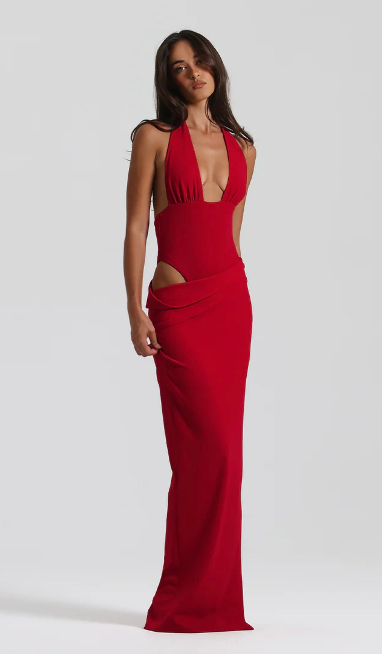 natalie rolt red dress Dress Hire: NATALIE ROLT - Scarlett Gown Ruby | Designer Dress Hire Perth |  Little Borrowed Dress