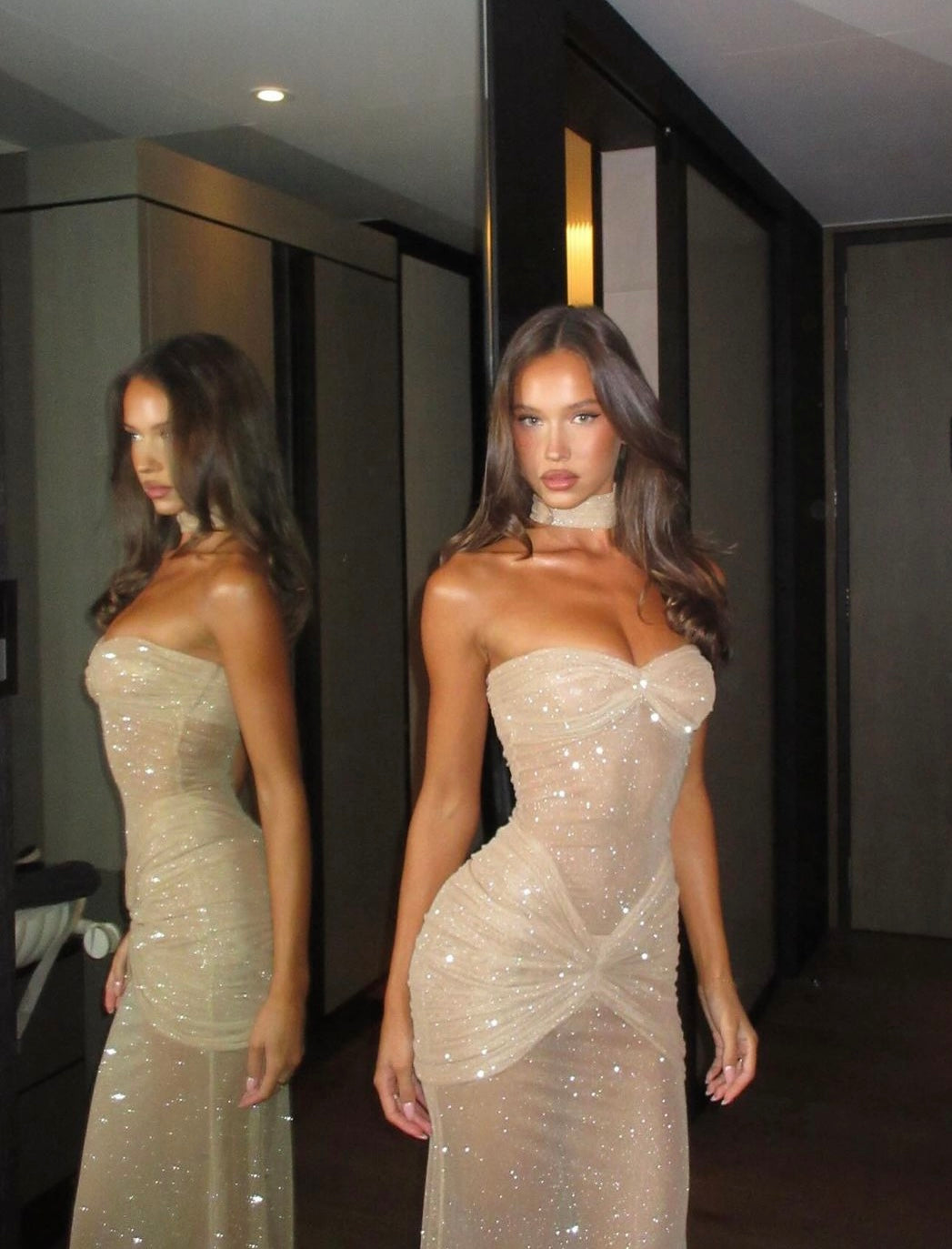 gold mirror palais dress Mirror Palais Starlite Dress – House of Hire