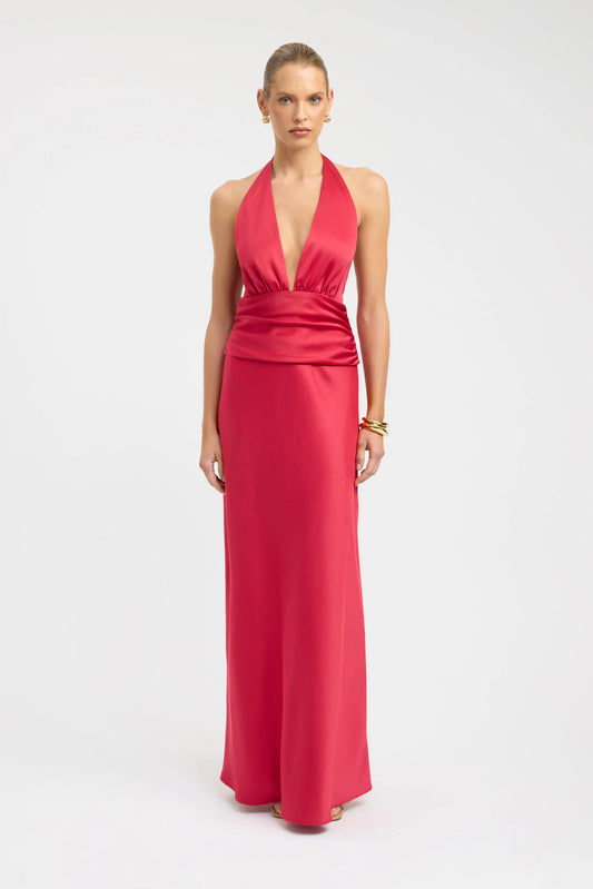 Kookai Palermo Trim Top & Maxi Skirt Crimson