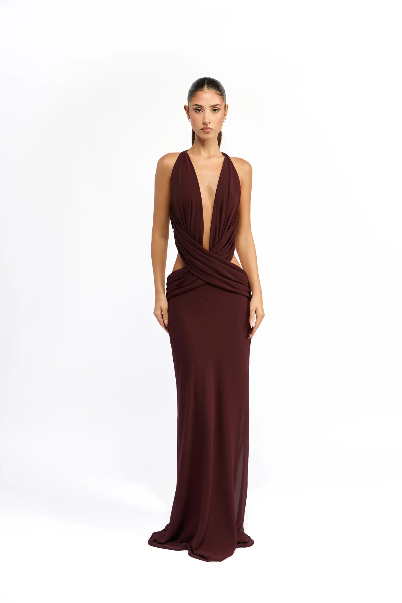 Mim and Belle Yvette Maxi Plum Brown