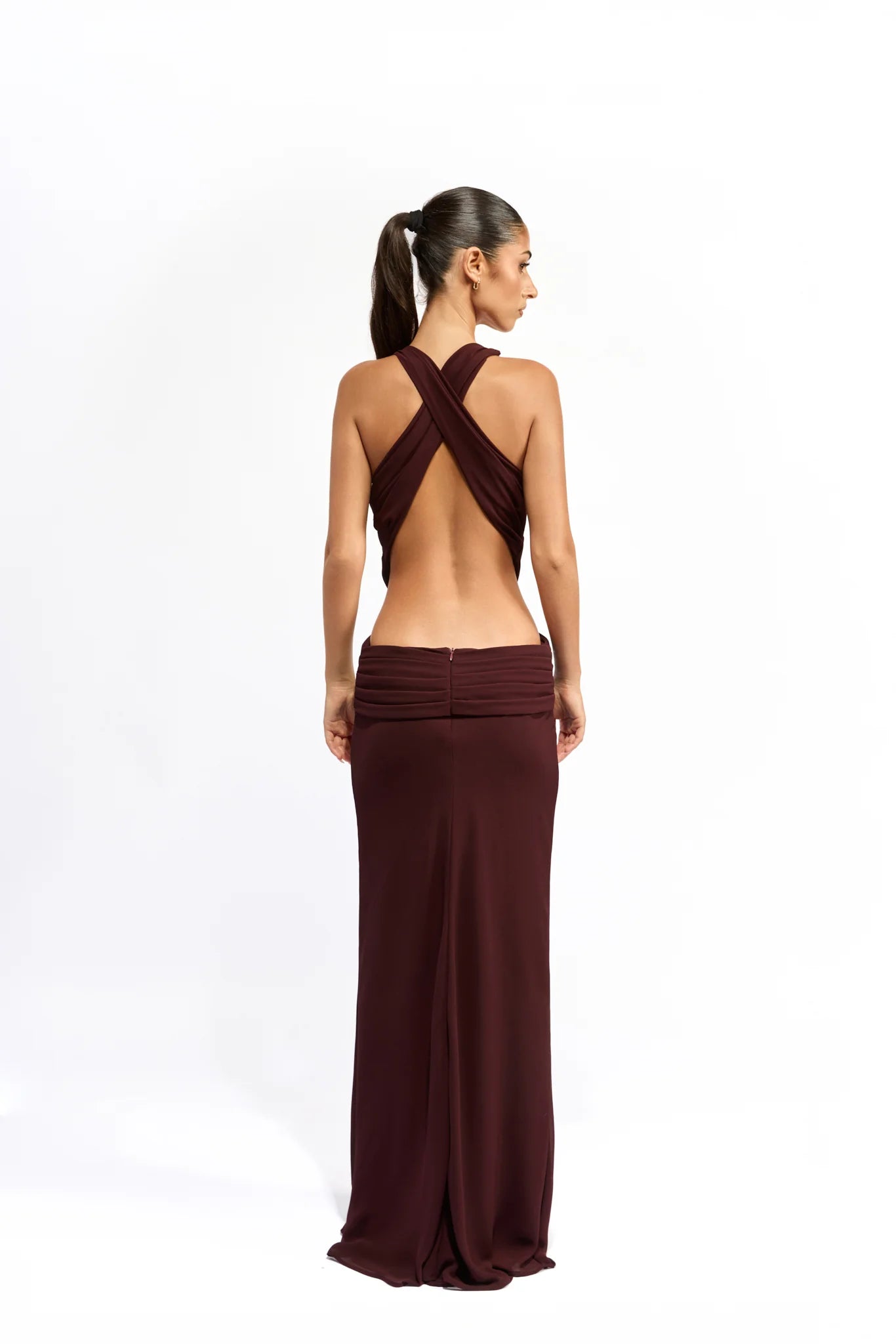 Mim and Belle Yvette Maxi Plum Brown