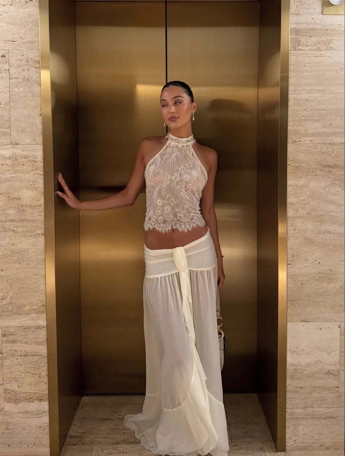 Ooh The Label Poppy Top & Wilhelmina Skirt White