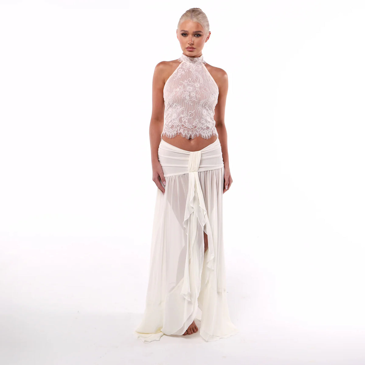 Ooh The Label Poppy Top & Wilhelmina Skirt White