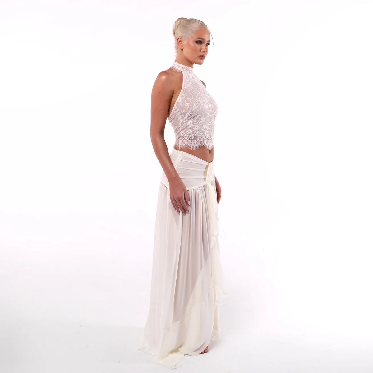 Ooh The Label Poppy Top & Wilhelmina Skirt White