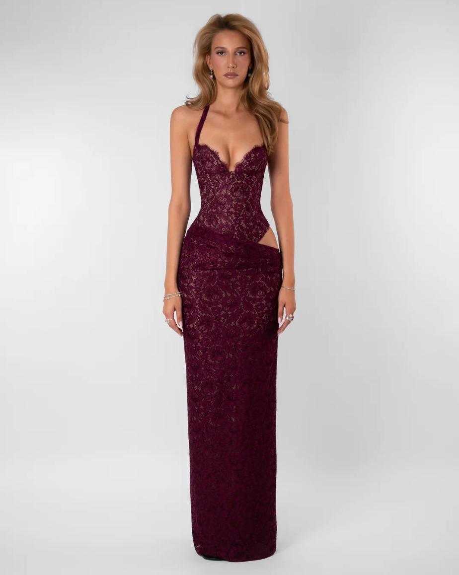 Fenity Fashion Veronica Dress Burgundy
